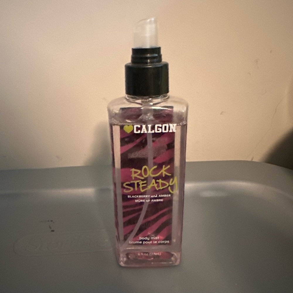 NEW Calgon ROCK STEADY Shimmer Mist 6 oz Blackberry Amber RARE HTF MISSING CAP